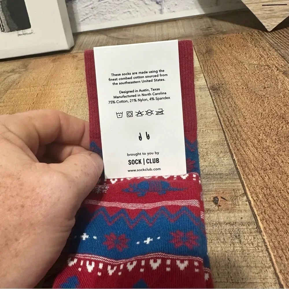 Sock Club City Of San antonio Texas Socks Nwt Armadillo One size